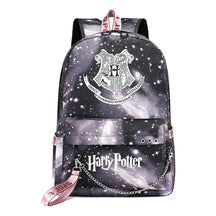 School Of Witchcraft And Wizardry Badge Usb Youth Student Backpack For Men And Women's Leisure Travel Backpack