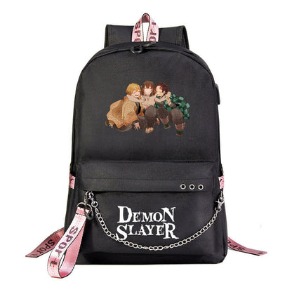 Cartoon Ribbon Youth Student School Bag Men's And Women's Leisure Travel Backpack
