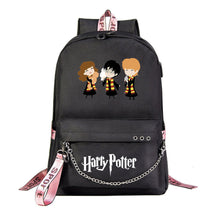 School Of Witchcraft And Wizardry Emblem Usb Student School Bag Leisure Travel Backpack