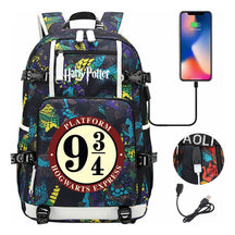 School Of Witchcraft And Wizardry Usb Earphones, Youth Student Backpacks, Leisure Travel Backpacks