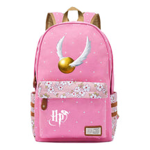 School Of Witchcraft And Wizardry Student Backpack, Floral Canvas, Female Backpack