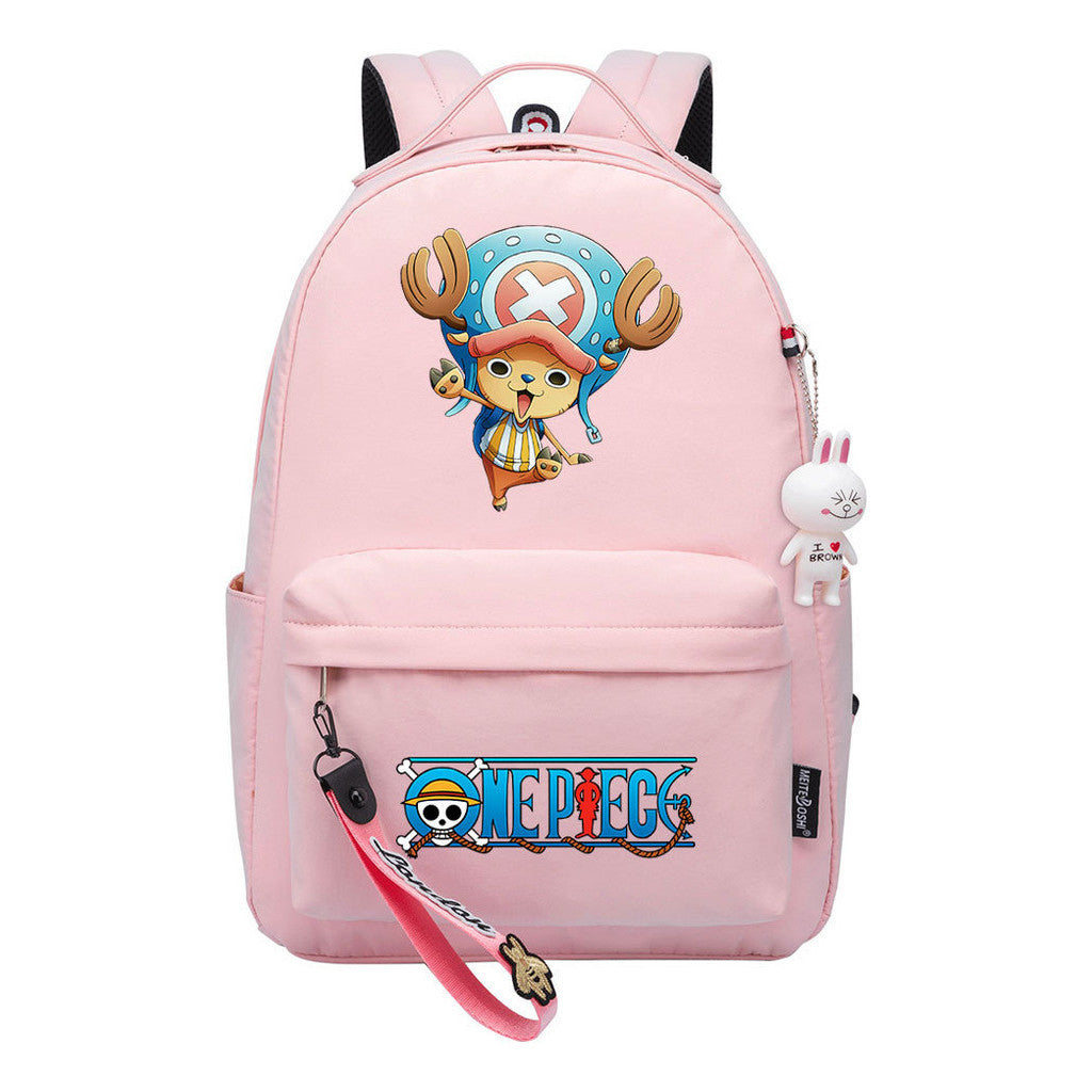 Cartoon Cartoon One Piece Luffy Schoolbag Leisure Bag Girls Backpack