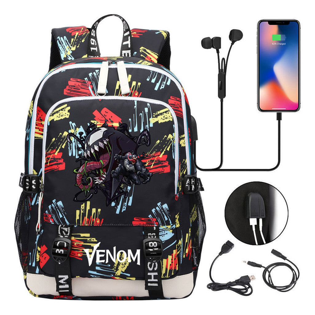 Youth Student Backpack Usb Men's And Women's Leisure Backpack