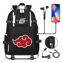 Naruto Print Usb Youth Student Backpack Casual High-capacity Travel Backpack