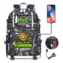 Plant Wars Usb Youth Student Backpack For Men And Women's Leisure Travel Backpack