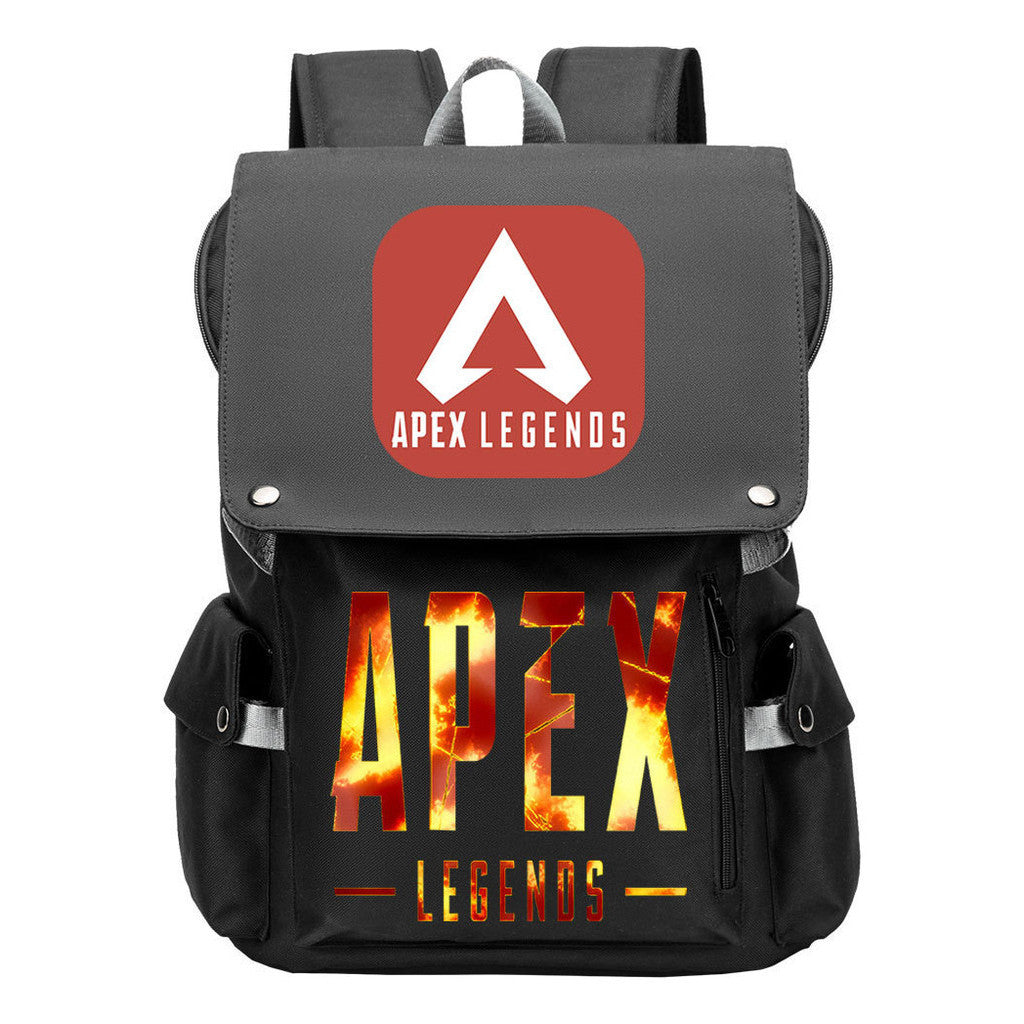 Apex Hero Print Usb Charging Cap Headpiece Student Backpack Leisure Backpack