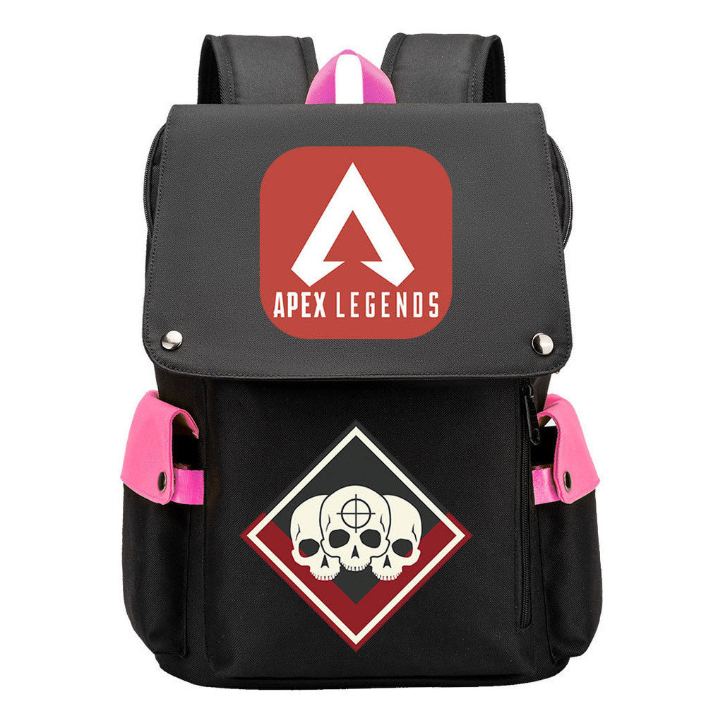 Apex Hero Print Usb Charging Cap Headpiece Student Backpack Leisure Backpack