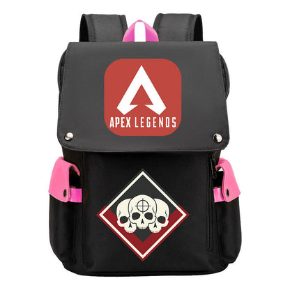 Apex Hero Print Usb Charging Cap Headpiece Student Backpack Leisure Backpack
