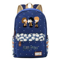 School Of Witchcraft And Wizardry Student Backpack With Floral Canvas Backpack