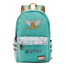 School Of Witchcraft And Wizardry Student Backpack With Floral Canvas Backpack
