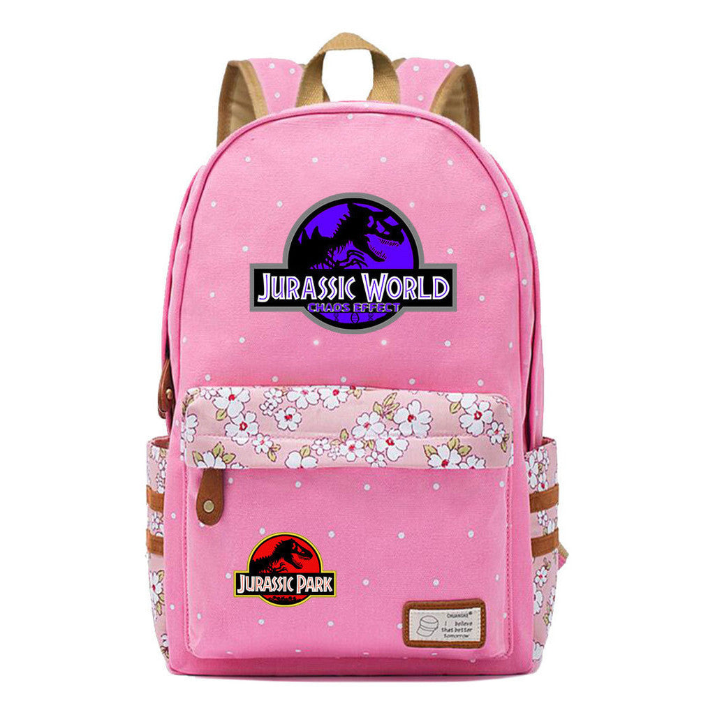 Jurassic Park Dinosaur Printed Student Backpack Leisure Backpack