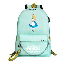 Cheshire Cat Alice's Adventure In Wonderland Youth School Bag Casual Weaving Strap Backpack
