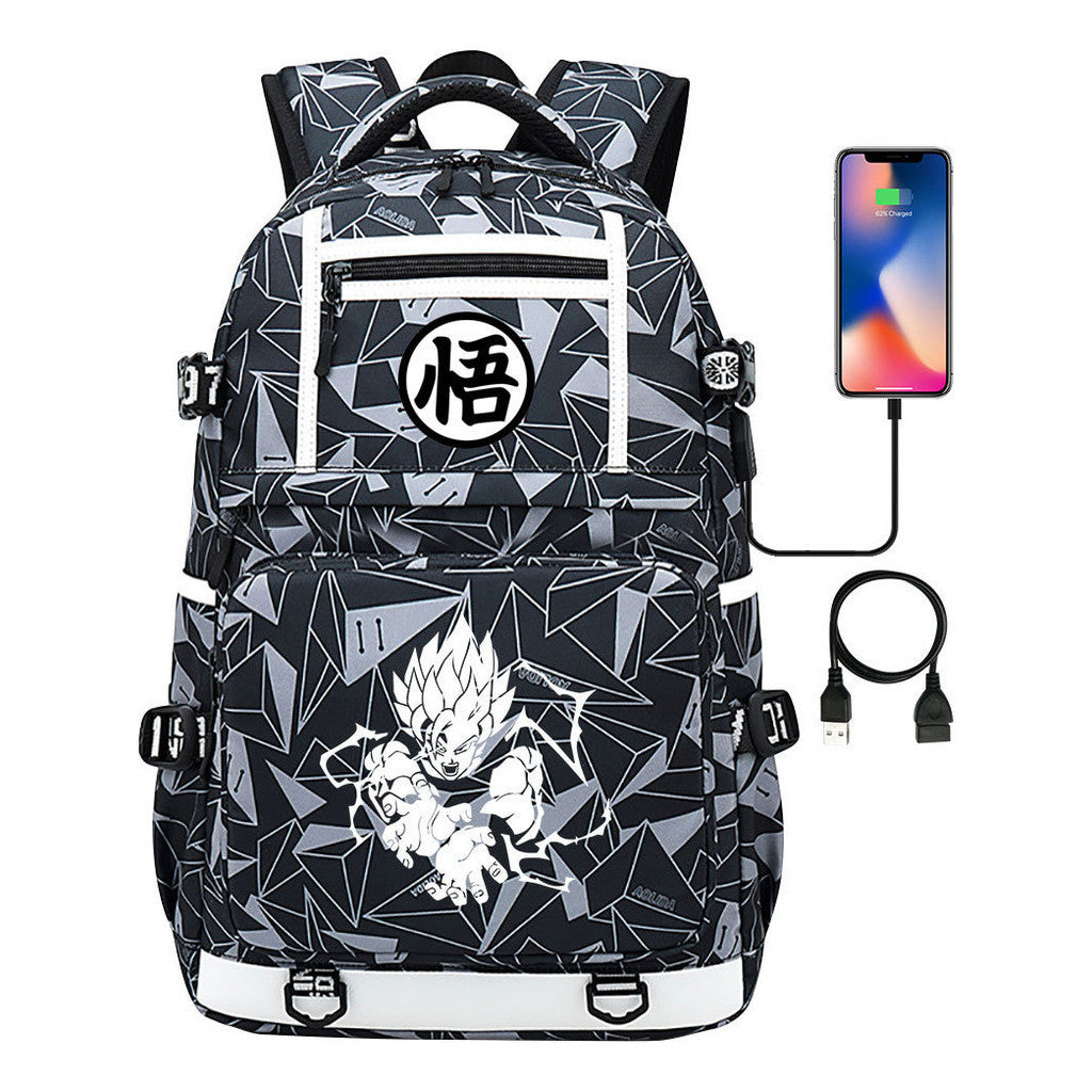 Manga Dragon Ball Usb Youth Student Backpack Men And Women, Backpack Leisure Travel
