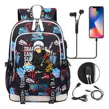 Pirate King Print Youth Student Backpack Usb Casual Backpack