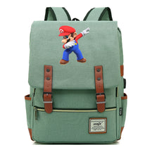 Game Super Mario Youth Student Backpack Usb Casual Backpack