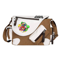 Super Mario Youth Student School Bag Canvas Shoulder Bag Casual Straddle Backpack