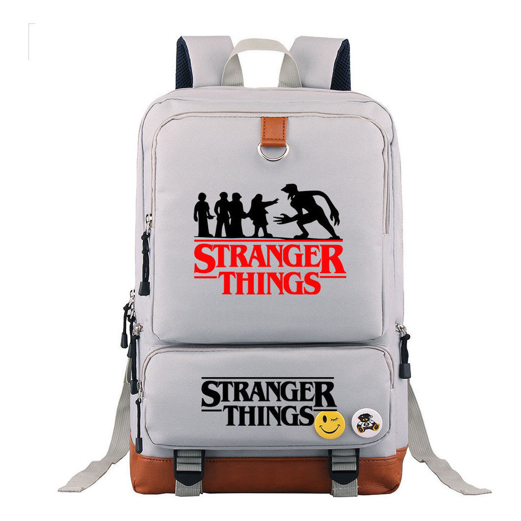 Strange Story Printed Youth Student School Bag Large Capacity Travel Bag Men's And Women's Backpack