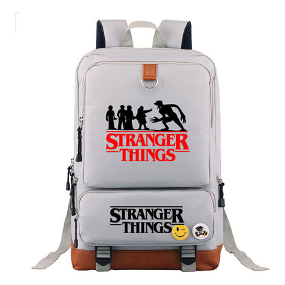 Strange Story Printed Youth Student School Bag Large Capacity Travel Bag Men's And Women's Backpack