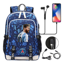 Sports Football Star Usb Youth Student Backpack For Men And Women's Leisure Sports Backpack