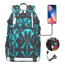 Printed Usb Youth Student School Bag Leisure Large Capacity Travel Backpack