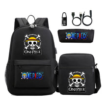 Usb Password Lock Student Backpack Three Piece Set Backpack Set