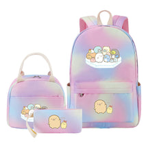 Game Corner Biology Youth Student Girls School Bag Lunch Bag Three Piece Set Backpack Set