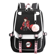 Cartoon Fashion Usb Student Backpack With Casual Woven Strap Flip Back Backpack