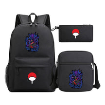 Anime Naruto Starry Sky Youth School Bag Three Piece Set For Men And Women Backpack Set