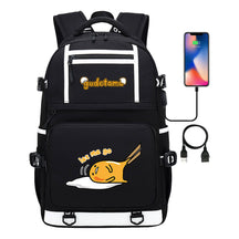 Cartoon Cartoon Lazy Egg Usb Student Backpack Backpack Leisure Travel Bag