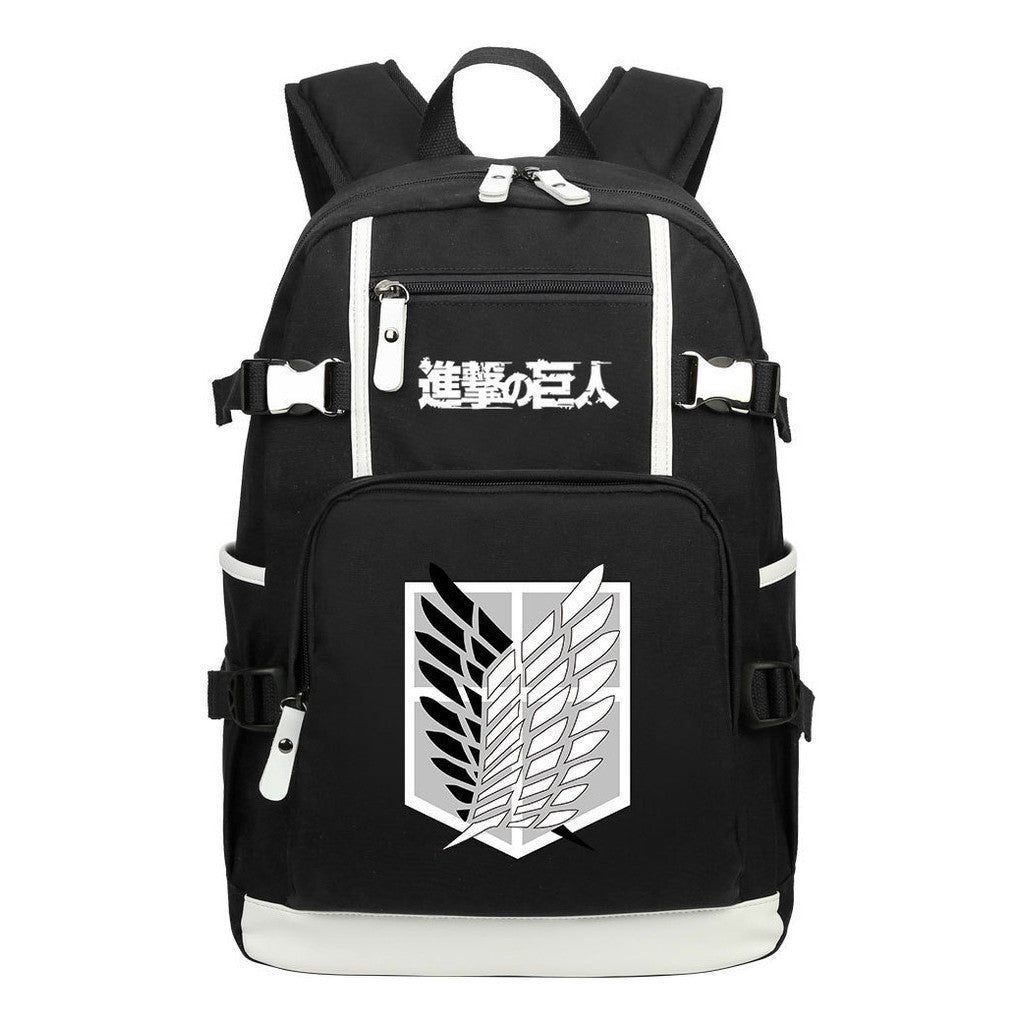 Giant Wings Of Cartoon And Anime Attack Youth Student Backpack, Leisure Travel Backpack