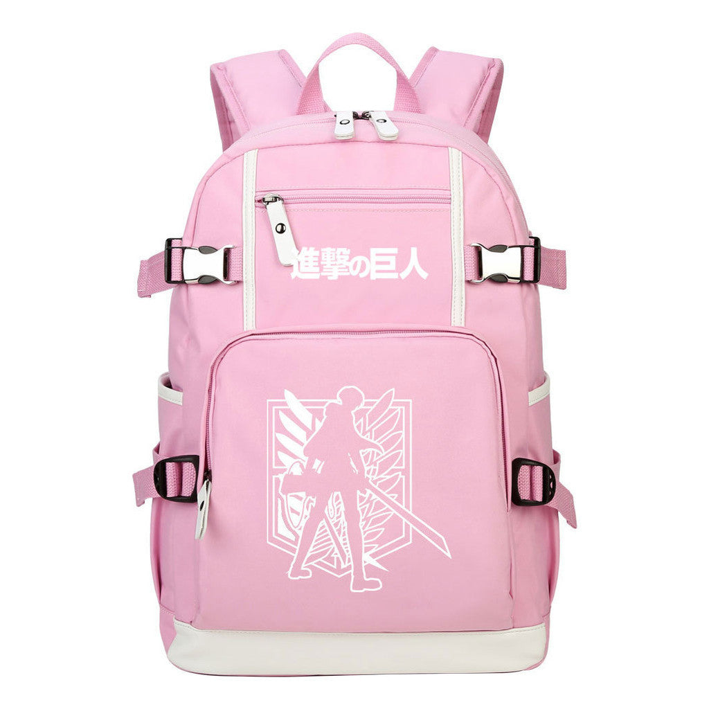 Giant Winged Soldier Captain Of Anime Attack Student Backpack, Leisure Travel Backpack