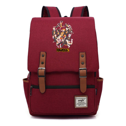 Volleyball Youth Printed Student School Bag Casual Belt Buckle Classic Backpack