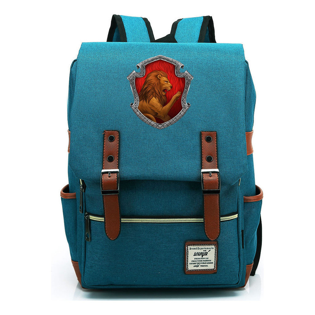 Academy Of Magic Print Teen School Bag Casual Belt Buckle Classic Backpack