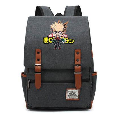 Anime My Heroes Academy Printed Youth Student Backpack Men's And Women's Leisure Belt Buckle Classic Backpack 38*27*12.5cm