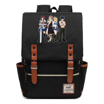 Printed Schoolbags Young Students And Classic Backpacks With Belt Buckles Men And Women.