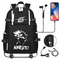 Naruto Print Usb Youth Student Backpack Casual High-capacity Travel Backpack