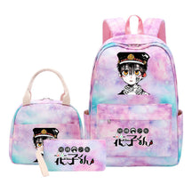 Ground Bound Youth Huazijun Student Girls School Bag Lunch Bag Three Piece Set Backpack Set