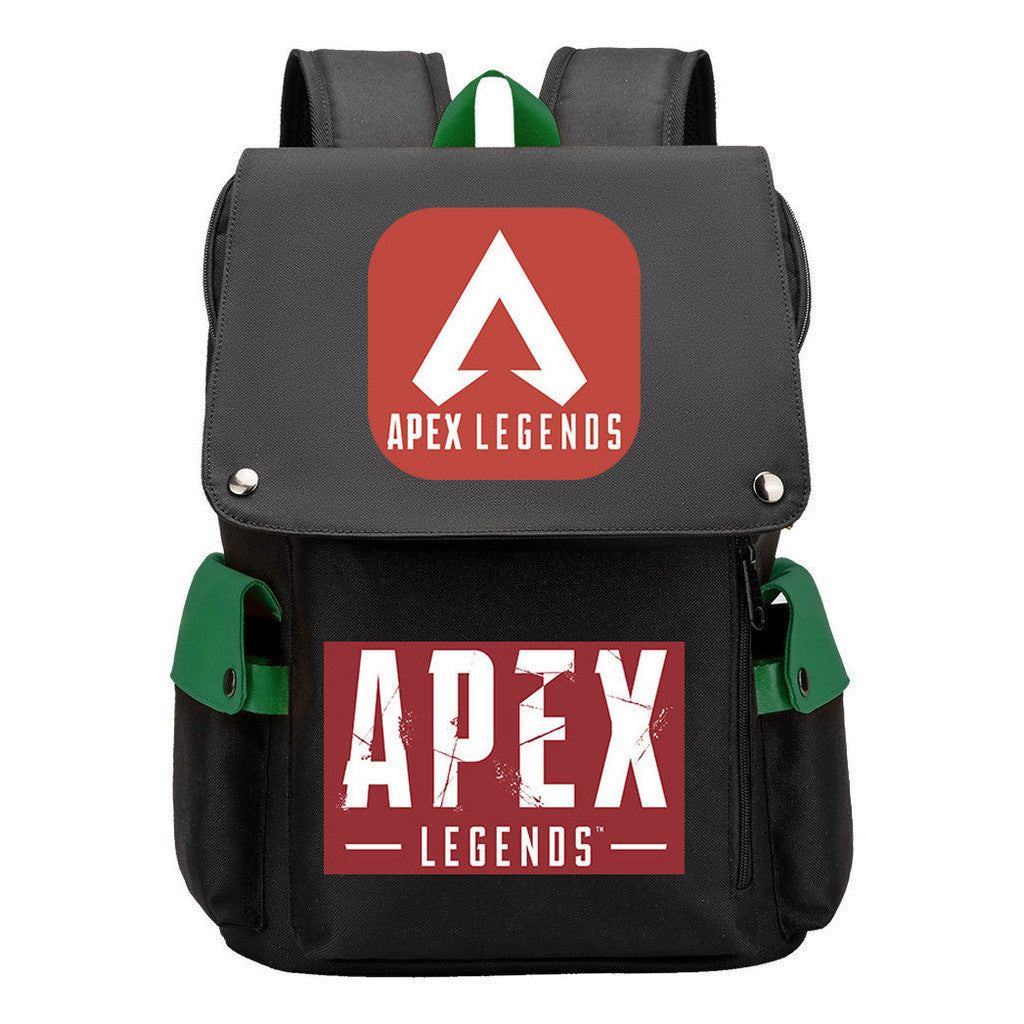 Apex Hero Print Usb Charging Cap Headpiece Student Backpack Leisure Backpack