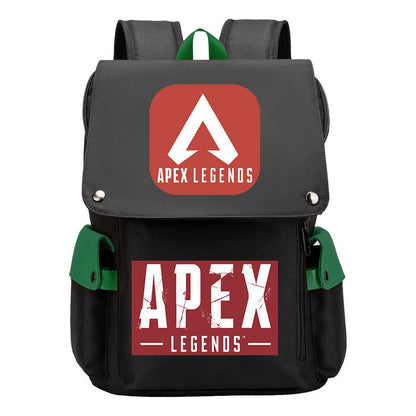 Apex Hero Print Usb Charging Cap Headpiece Student Backpack Leisure Backpack