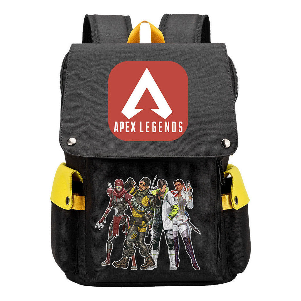 Apex Hero Print Usb Charging Cap Headpiece Student Backpack Leisure Backpack