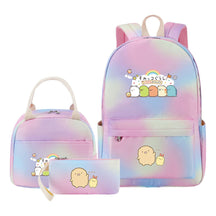 Corner Biology Student School Bag Lunch Bag Three Piece Set Backpack Set