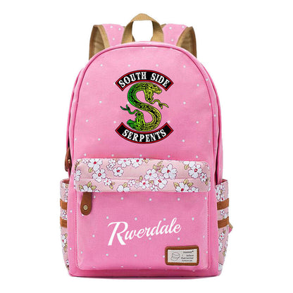 Valley Town Printed Youth School Bag Fashion Casual Backpack
