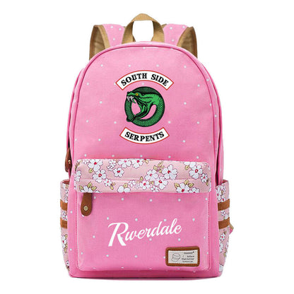 Valley Town Printed Youth School Bag Fashion Casual Backpack