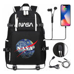 Nasa Fashion Printed Student Backpack With Large Capacity Leisure Travel Backpack