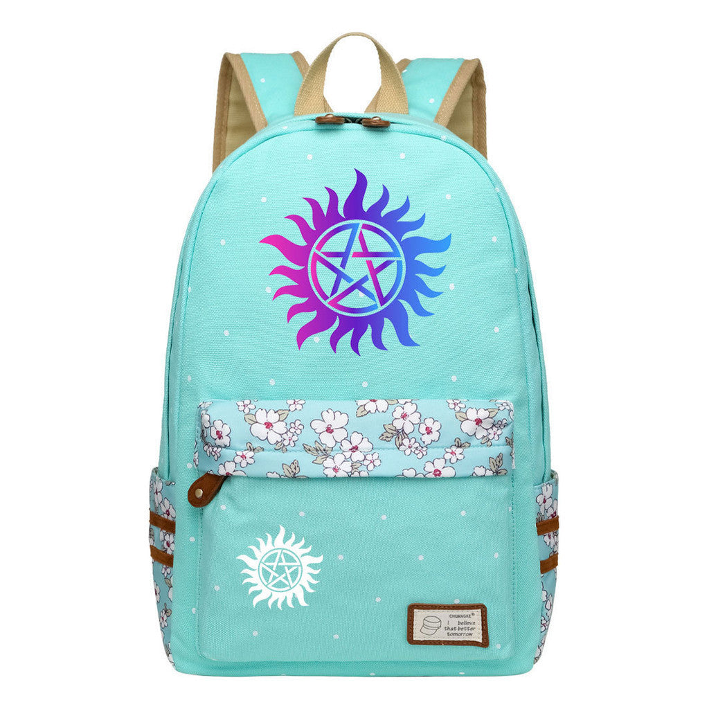 Evil Power Printed Student School Bag Fashion Casual Backpack