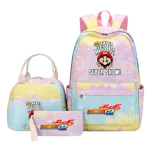 Super Mario Youth Student Girls School Bag Lunch Bag Three Piece Backpack Set