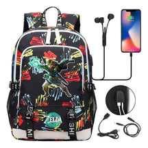 Usb Teen School Bag Men's And Women's Sports Backpacks