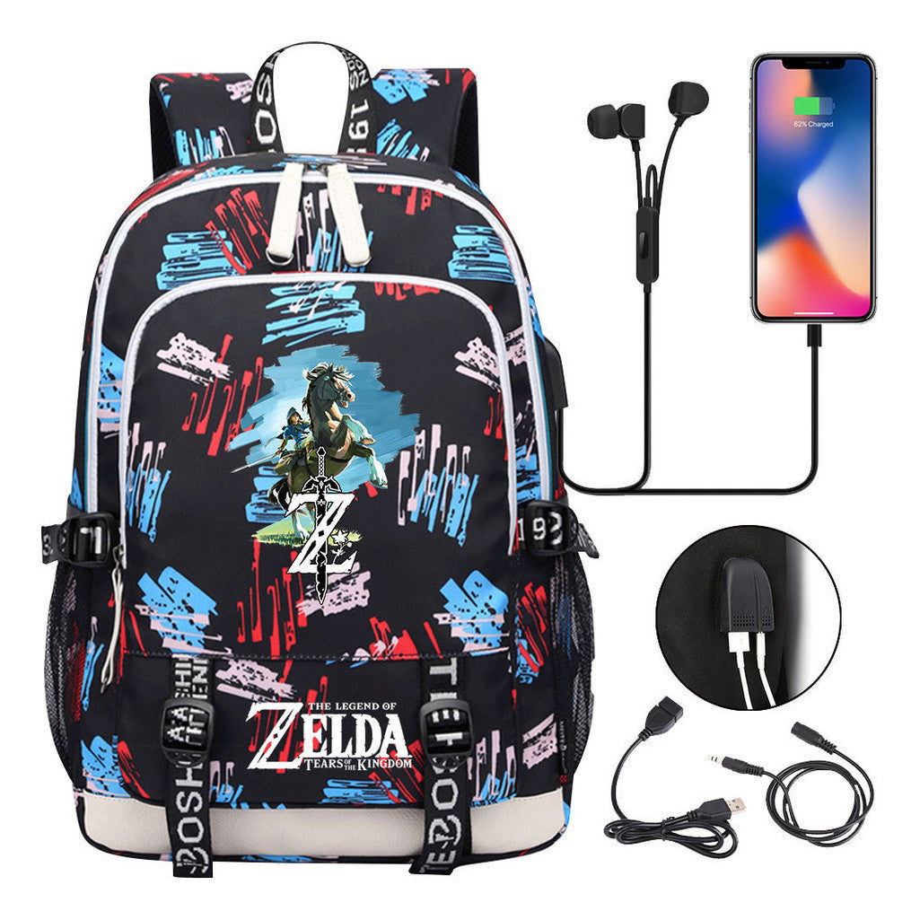 Usb Youth Student Backpack For Men And Women's Leisure Sports Backpack