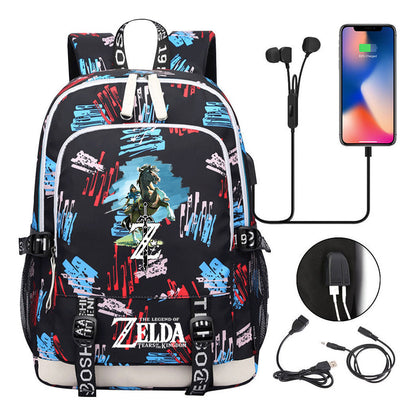 Usb Youth Student Backpack For Men And Women's Leisure Sports Backpack