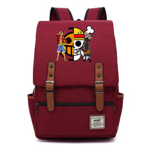 Anime Pirate King Luffy Printed Youth School Bag For Men And Women With Casual Belt Buckle Classic Backpack